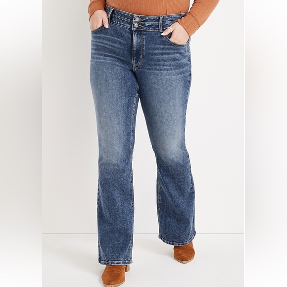 Maurices Denim - m jeans by maurices Flare High Rise Double Button Denim Jeans 18W